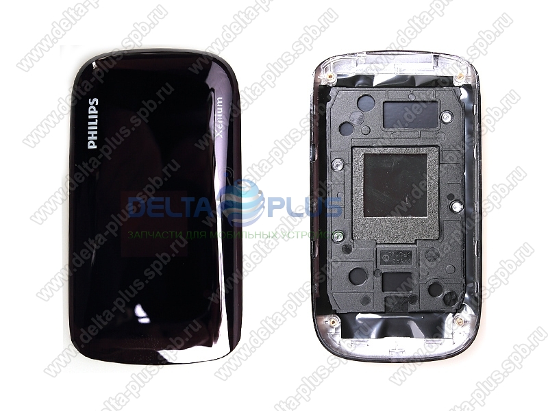 PHILIPS Xenium X519 верхняя часть флипа с защитным стеклом внешнего дисплея (цвет - black)