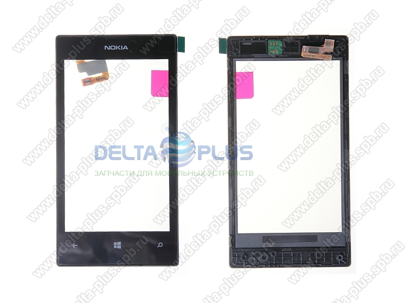 NOKIA Lumia 520 тачскрин - сенсорное стекло дисплея в сборе с рамкой крепления