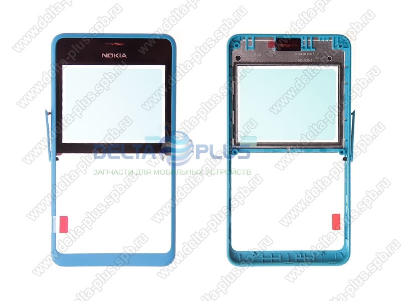 NOKIA Asha 210 передняя панель Dual Sim (цвет - cyan)