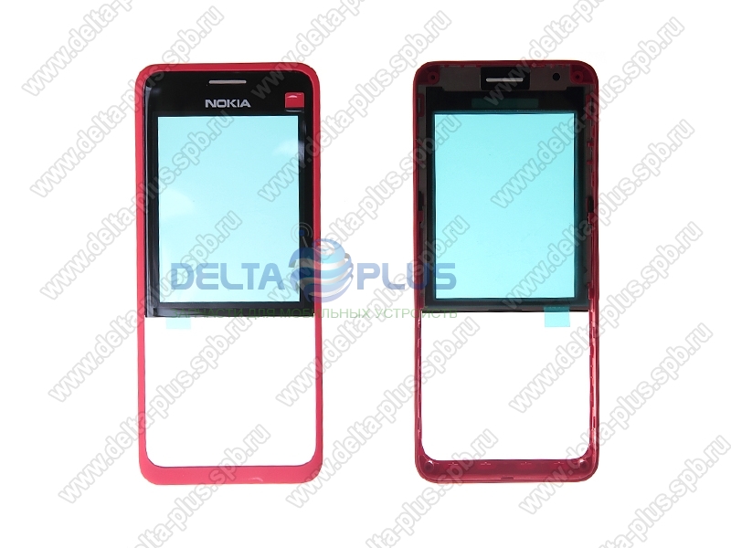 NOKIA Asha 301 2 SIM передняя панель (цвет - red)