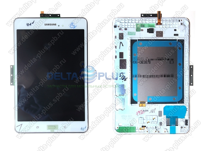 SAMSUNG SM-T350 Galaxy Tab A 8.0 дисплей в сборе с тачскрином и передней панелью (цвет - white)