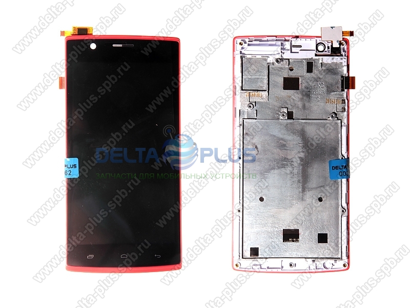 FLY FS501 Nimbus 3 дисплей в сборе с тачскрином и передней панелью (цвет - red)